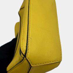 Loewe Yellow Leather Nano Puzzle Shoulder Bag