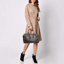 Loewe Dark Brown Leather Medium Amazona Satchel
