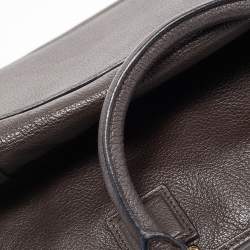 Loewe Dark Brown Leather Medium Amazona Satchel