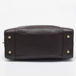 Loewe Dark Brown Leather Medium Amazona Satchel