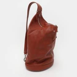 Loewe Brown Leather Anton Sling Backpack