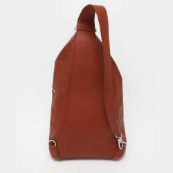 Loewe Brown Leather Anton Sling Backpack