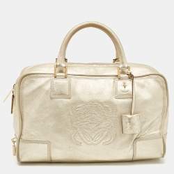 Loewe Gold Leather Amazona 36 Satchel