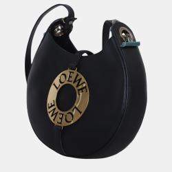 Loewe Black Leather Small Joyce Shoulder Bag