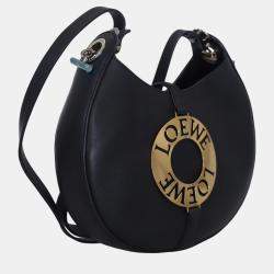 Loewe Black Leather Small Joyce Shoulder Bag