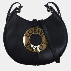 Loewe Black Leather Small Joyce Shoulder Bag