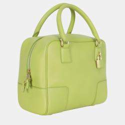 Loewe Green Leather  Amazona Square 19 Bag