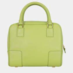 Loewe Green Leather  Amazona Square 19 Bag