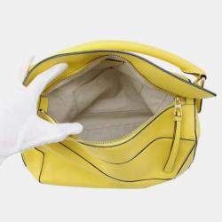 Loewe Yellow Leather Puzzle Shoulder Bag Size Medium