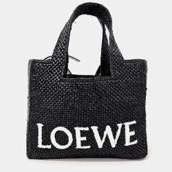 Loewe raffia tote and shoulder bag