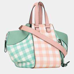 Loewe Pink/Green Small Hammock Gingham