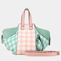 Loewe Pink/Green Small Hammock Gingham