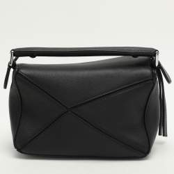 Loewe Black Leather Mini Puzzle Shoulder Bag