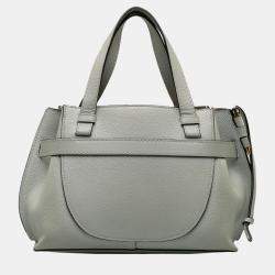 Loewe Grey Mini Gate Top Handle Satchel