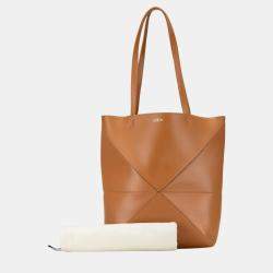 Loewe Brown Medium Puzzle Fold Tote