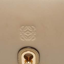 Loewe Beige/Yellow Leather Ines Flap Shoulder Bag