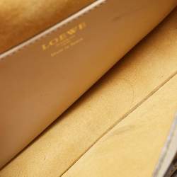 Loewe Beige/Yellow Leather Ines Flap Shoulder Bag