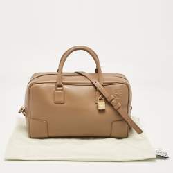 Pre Owned Loewe Beige Leather Amazona 28 Bag