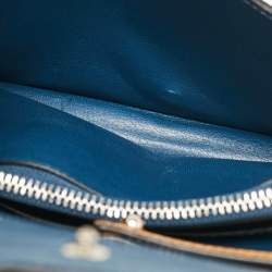 Loewe Mustard/Brown Leather Flap Wallet on Chain