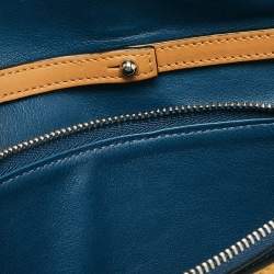 Loewe Mustard/Brown Leather Flap Wallet on Chain