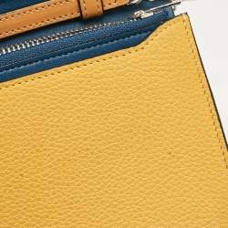 Loewe Mustard/Brown Leather Flap Wallet on Chain