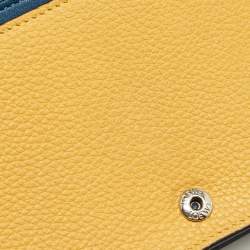 Loewe Mustard/Brown Leather Flap Wallet on Chain