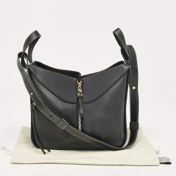Pre Owned Loewe Black Leather Small Hammock Bag