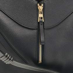 Pre Owned Loewe Black Leather Small Hammock Bag