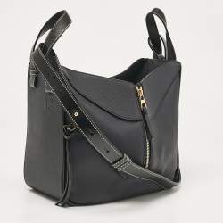 Pre Owned Loewe Black Leather Small Hammock Bag