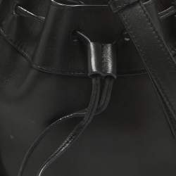 Loewe Black Leather Mini Hammock Drawstring Shoulder Bag