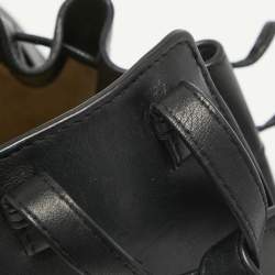 Loewe Black Leather Mini Hammock Drawstring Shoulder Bag