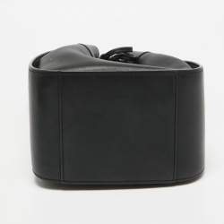 Loewe Black Leather Mini Hammock Drawstring Shoulder Bag
