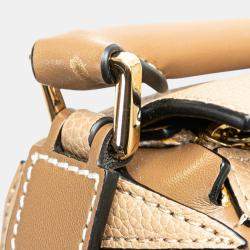 Loewe Greige Leather Anagram Shoulder Bag