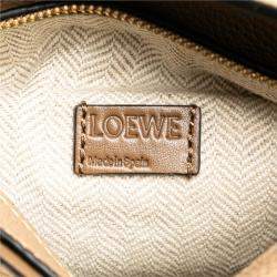 Loewe Greige Leather Anagram Shoulder Bag