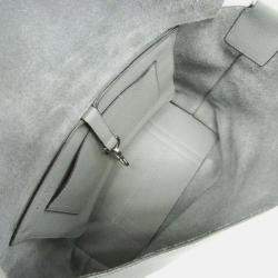 Loewe Military Gray Leather Messenger Bag