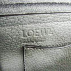 Loewe Military Gray Leather Messenger Bag