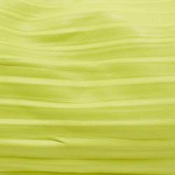 مملوكة مسبقًا Loewe Lime Green Pleated Leather Bracelet Pouch Bag