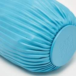 Loewe Light Blue Pleated Leather Bracelet Pouch Bag