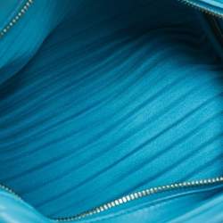 Loewe Light Blue Pleated Leather Bracelet Pouch Bag