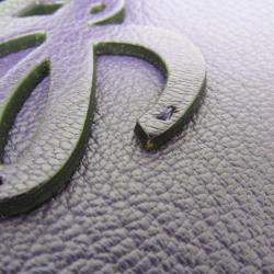 Pre Owned Loewe  Purple Leather Amazona 36 Handbag