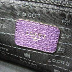 Pre Owned Loewe  Purple Leather Amazona 36 Handbag