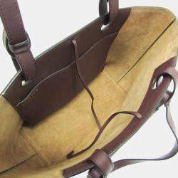 Loewe  Wine Leather Anagram Tote Bag