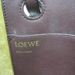 Loewe  Wine Leather Anagram Tote Bag