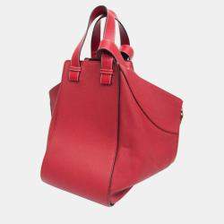 Loewe  Red Leather Hammock Medium Handbag