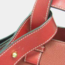 Loewe  Red Leather Hammock Medium Handbag