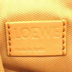 Loewe Brown Camel Leather Flamenco Clutch Shoulder Bag
