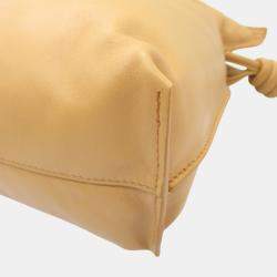 Loewe Brown Camel Leather Flamenco Clutch Shoulder Bag