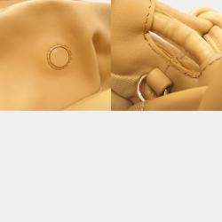 Loewe Brown Camel Leather Flamenco Clutch Shoulder Bag