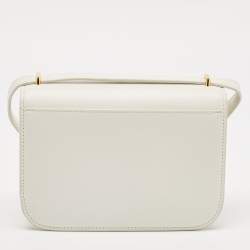 مملوكة مسبقًا Loewe White Leather Small Goya Flap Shoulder Bag