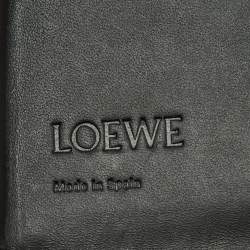 Pre Owned Loewe Black Leather Small Heel Crossbody Bag